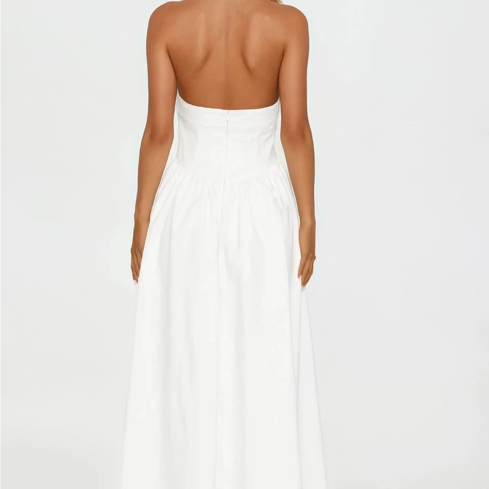 Fashion Nova White Halter Square-Neck Midi Dress - Picture 3 of 6